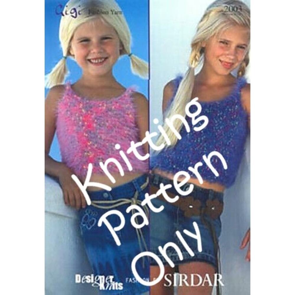 New Sirdar 2003 Gigi Designer Knits Tank Tops Sweater Double Knitting Pattern